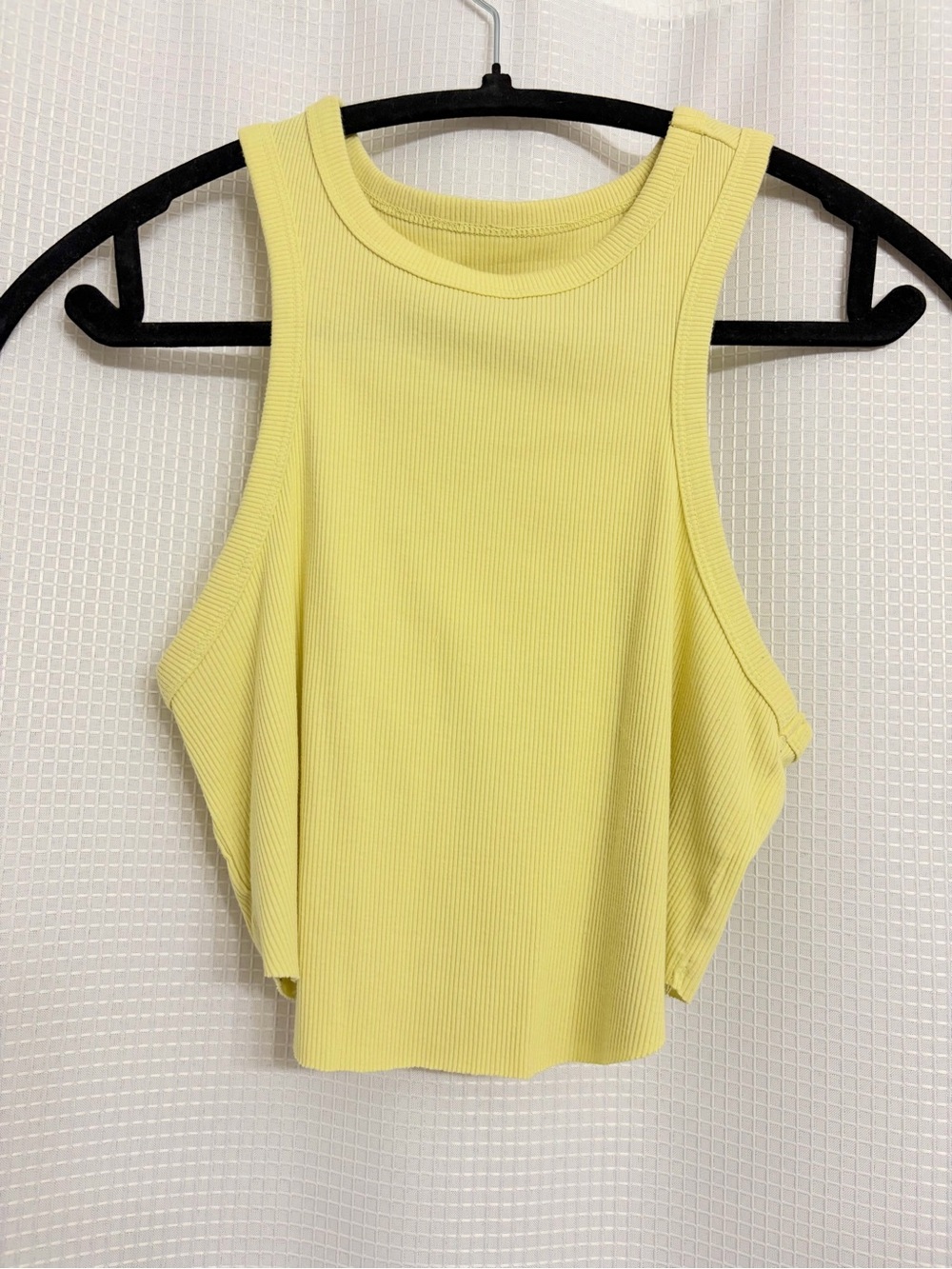wild fable Ribbed Crop Tank Top in Light Yellow